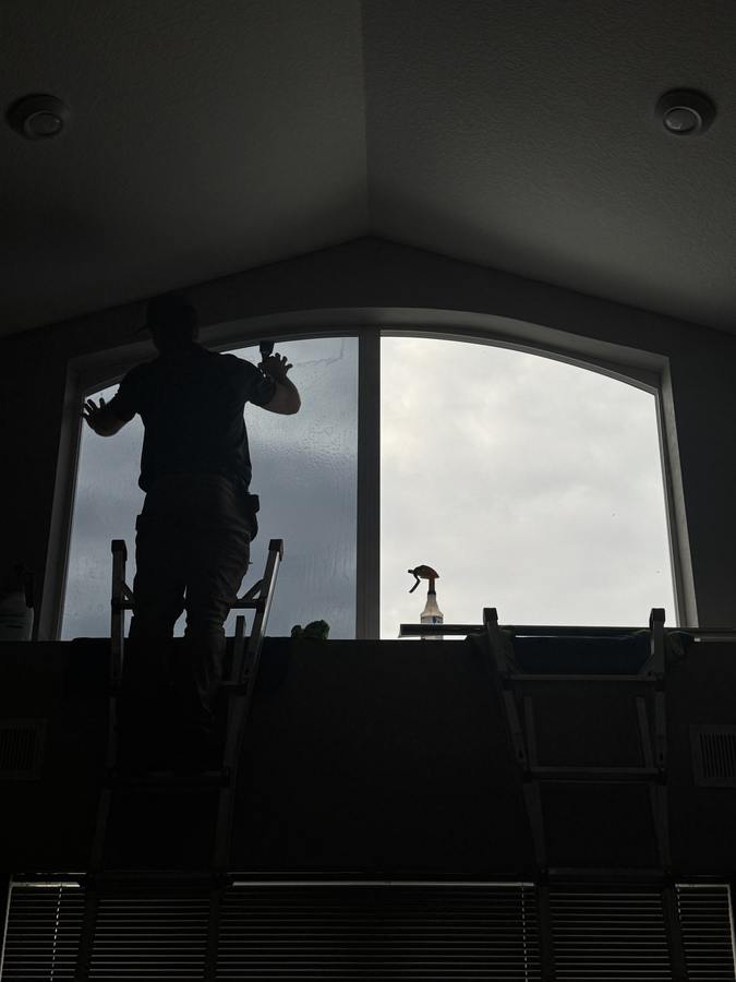 Residential window film installation