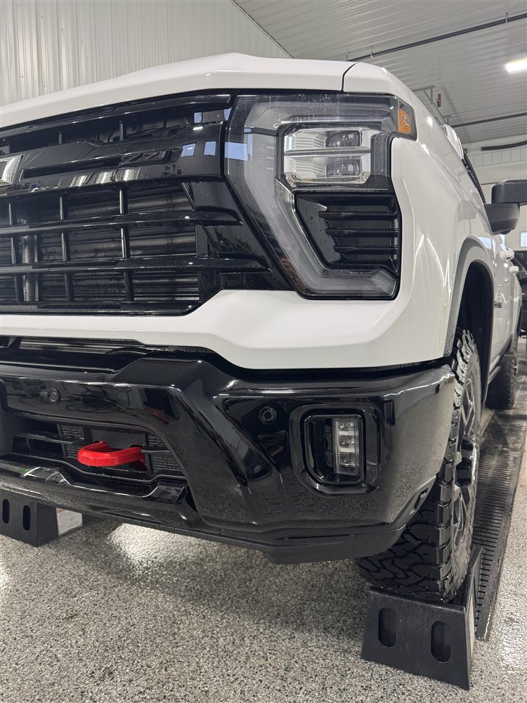After PPF install on GMC truck front bumper